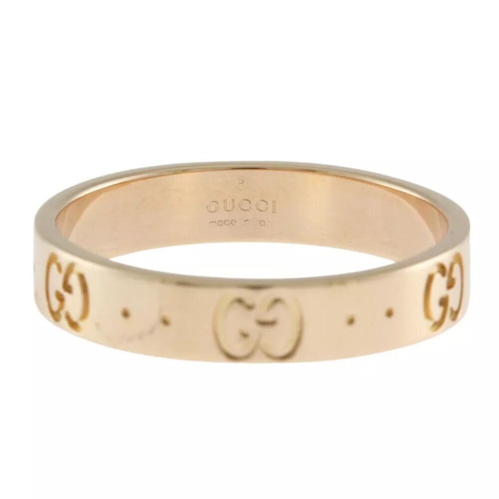 GUCCI Ring US 7 3/4 EU56 K18 Pink Gold icon used - Picture 5 of 8